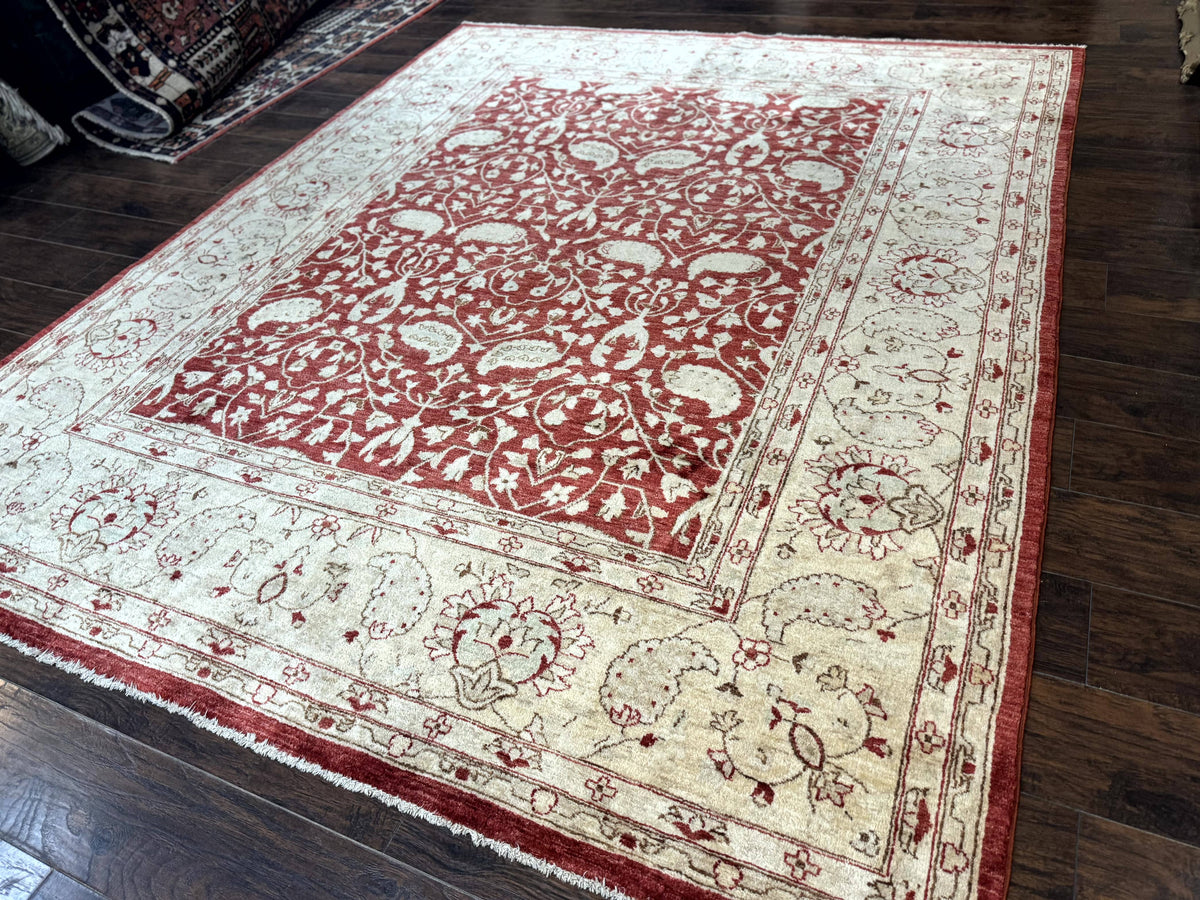 Pakistani Chobi Rug 8x10, Red, Handmade - Jewel Rugs, view 3