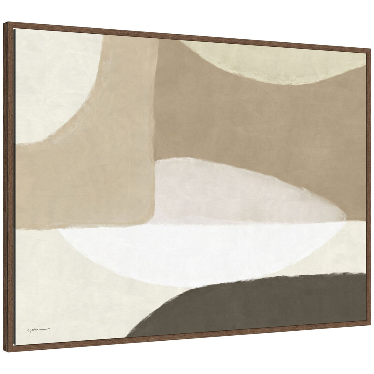 Abstract Neutral by Gabrielly Guedes Framed Canvas Wall Art Print