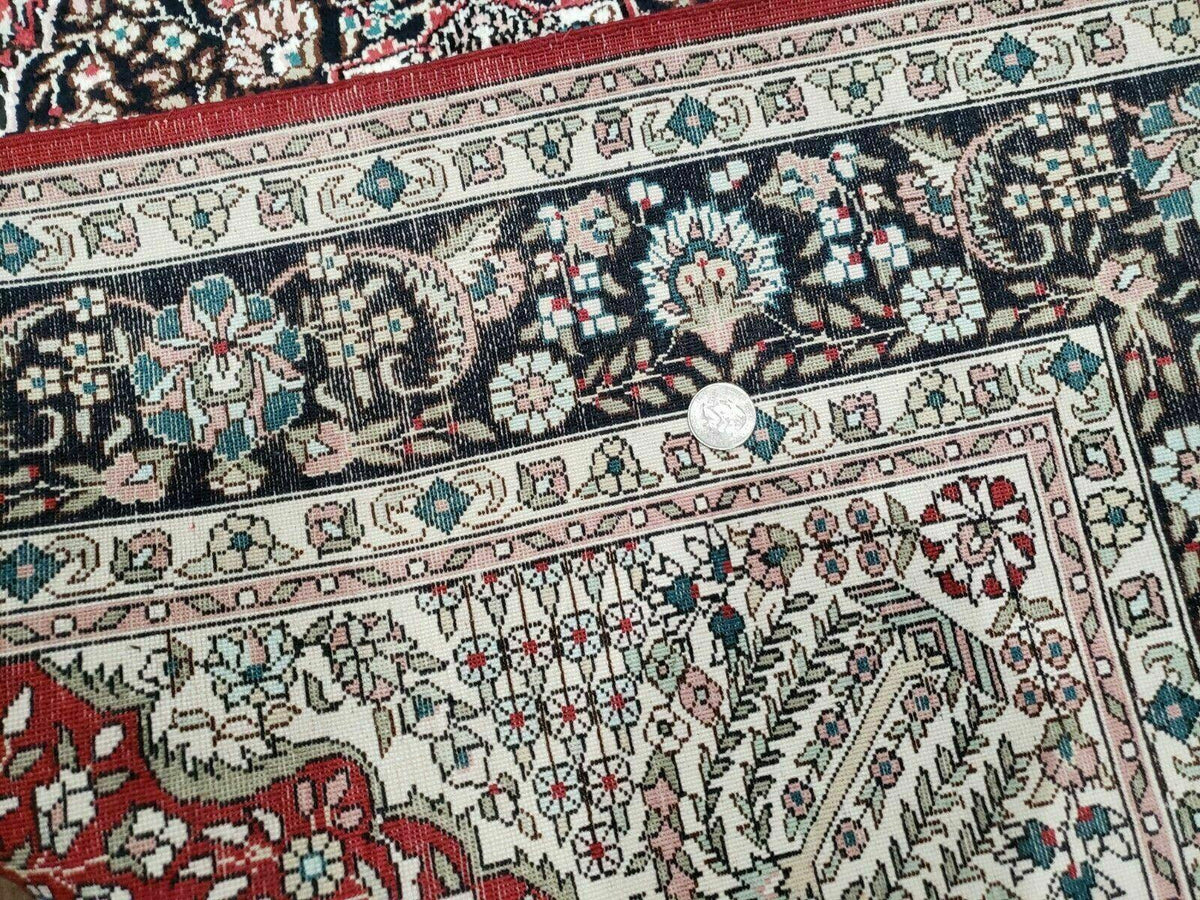 3' X 5' Vintage Fine Handmade India Oriental Kashmir Silk Rug 400 KPSI Wow - Jewel Rugs, view 10