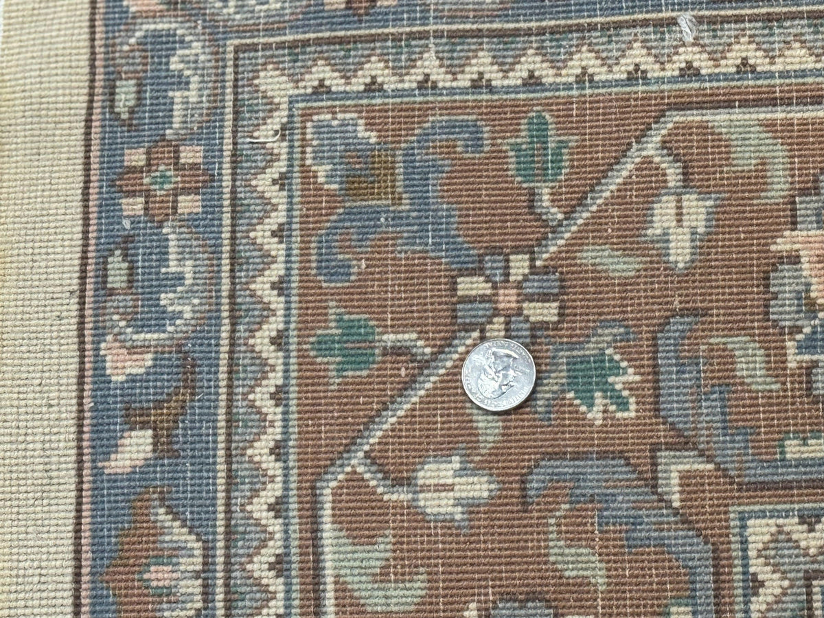 Indo Persian Rug 6x9, Beige, Allover Pattern, Vintage Wool Oriental Carpet - Jewel Rugs, view 11