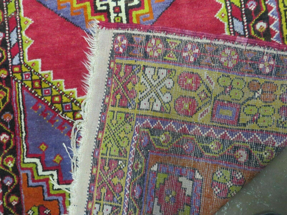 4' X 7' Antique Handmade Turkish Oushak Wool Rug Carpet Red Nice - Jewel Rugs, view 10