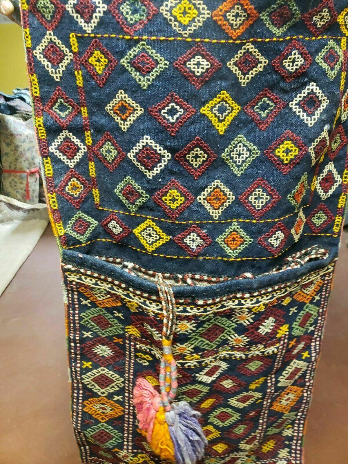 2' X 4' Handmade Turkish Tribal Kilim Wool Rug Double Saddle Bag Khorjin Nice - Jewel Rugs, view 7