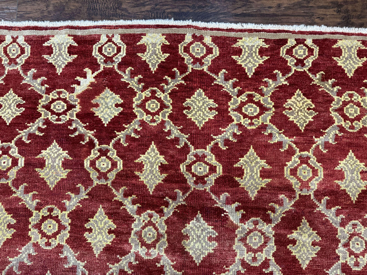 Modern Turkish Oushak Rug 5x8, Brick Red - Jewel Rugs, view 4