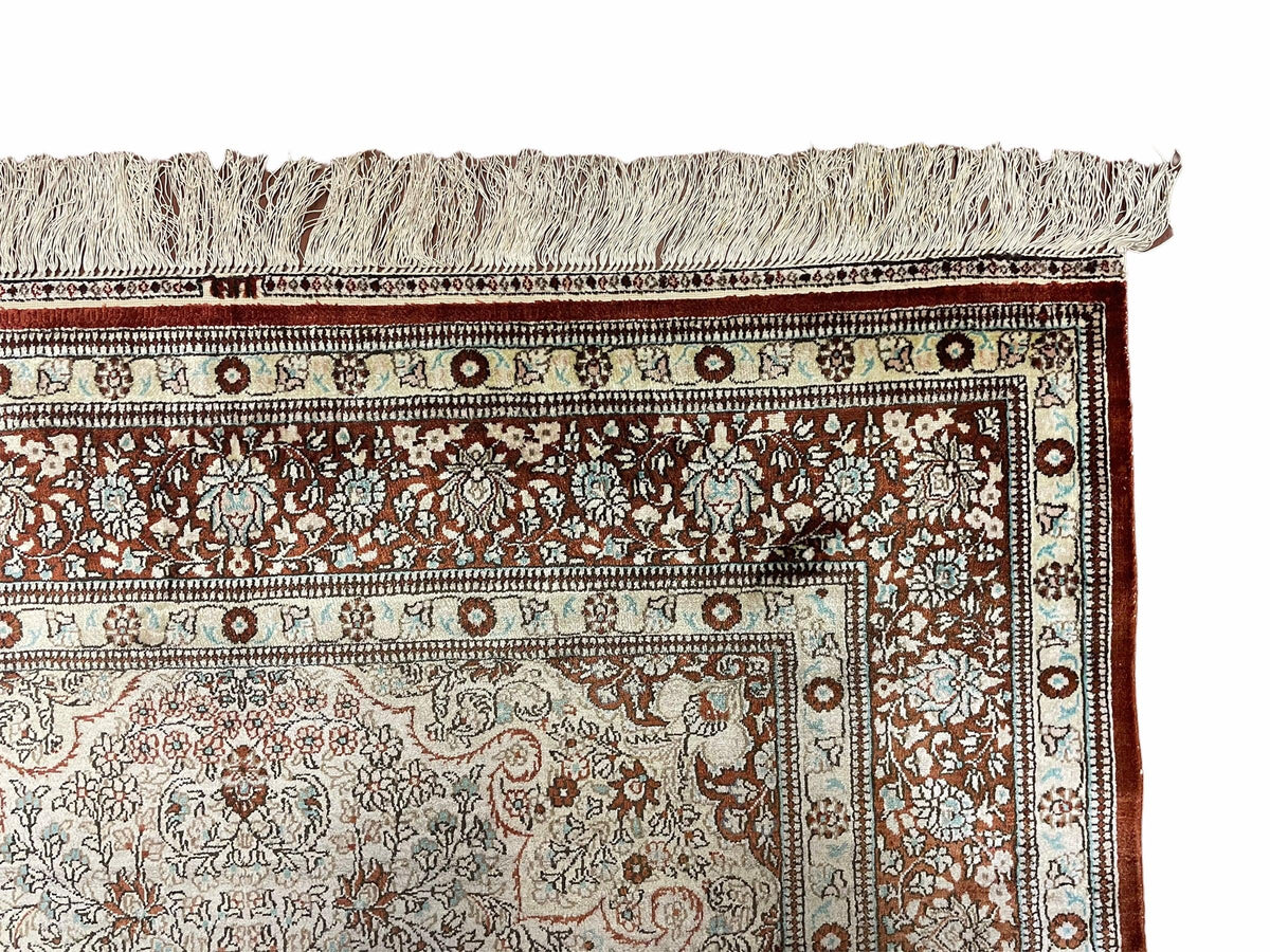 4' X 6' Vintage Fine Handmade Chinese Oriental Silk Rug 400 KPSI Wow - Jewel Rugs, view 7