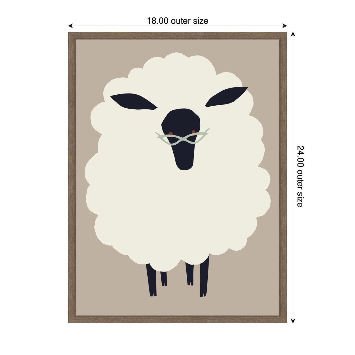 Sylvie Farm Sheep Framed Canvas by Hannah Beisang