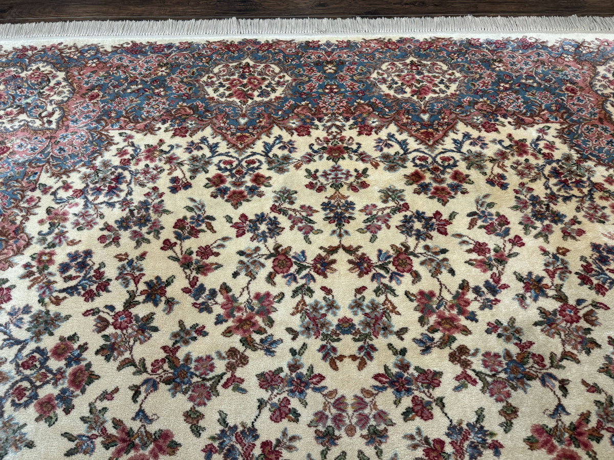 Karastan Rug 8.8 x 12 Ivory Kirman #788, Original 700 Series, Wool Karastan Carpet, Karastan Area Rug, Vintage Karastan, Living Room Rug - Jewel Rugs, view 3