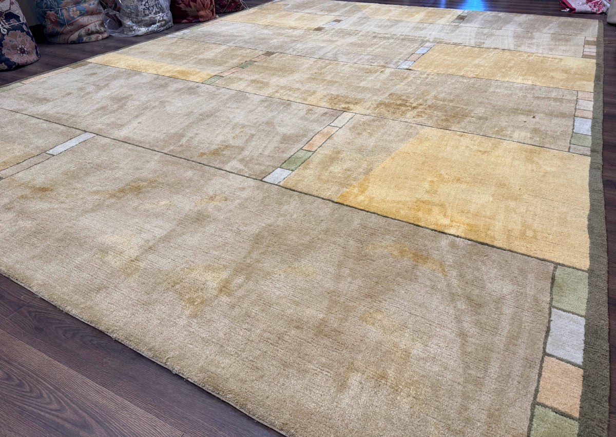 Tufenkian Tibetan Rug 12x16, Handmade Wool Modern Area Rug, Palace Size Carpet - Jewel Rugs, view 3