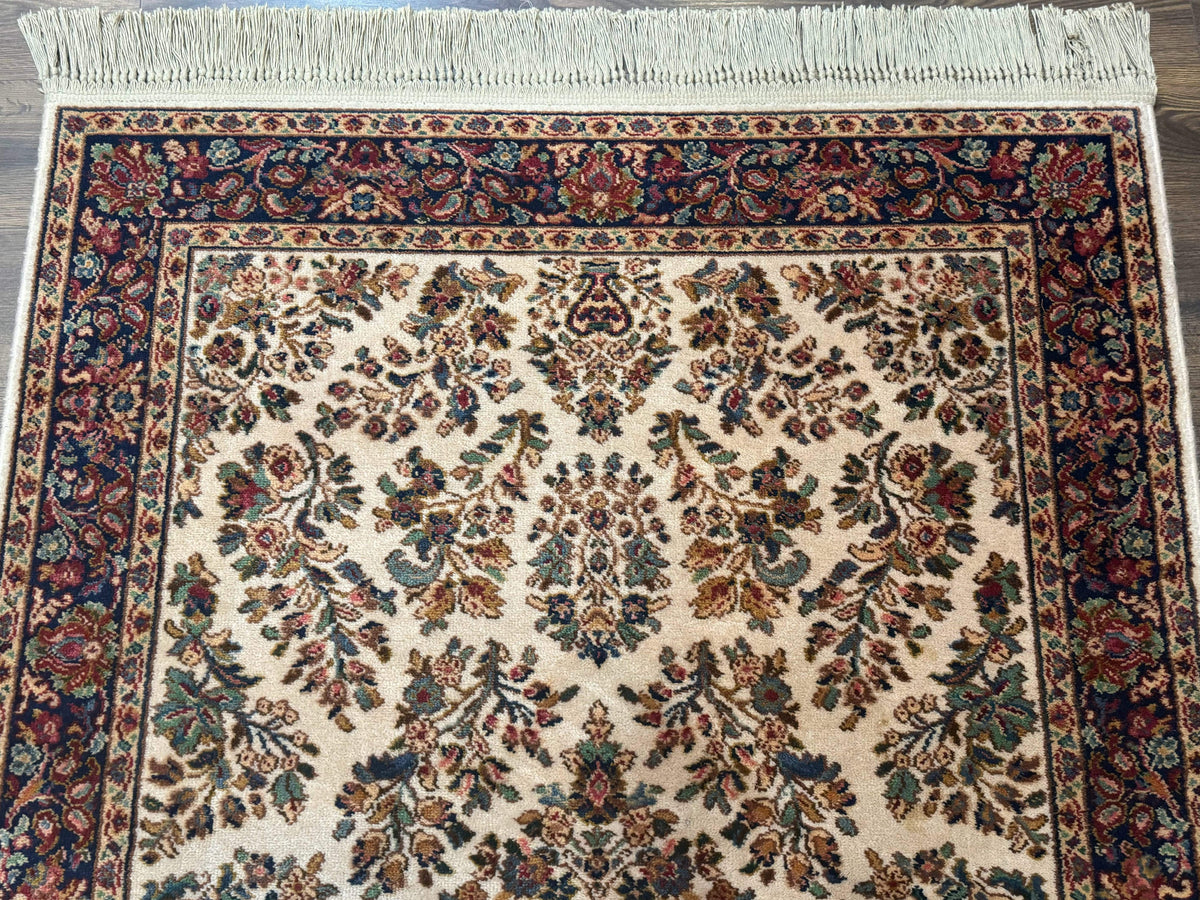 4x6 Karastan Rug Ivory Sarouk #760, Wool Vintage Original 700 Series - Jewel Rugs, view 4