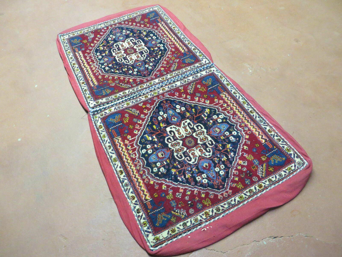 2'X 4' Antique Handmade Turkish Floral Oriental Wool Rug Pillow Case Cushion - Jewel Rugs, view 6