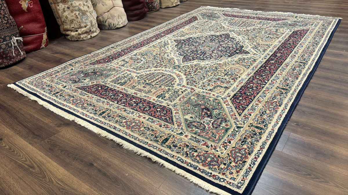 Persian Rug 8x11, Belgium Power Loomed Rug, Kirman Lavar Floral Design, Vintage Rug - Jewel Rugs, view 3