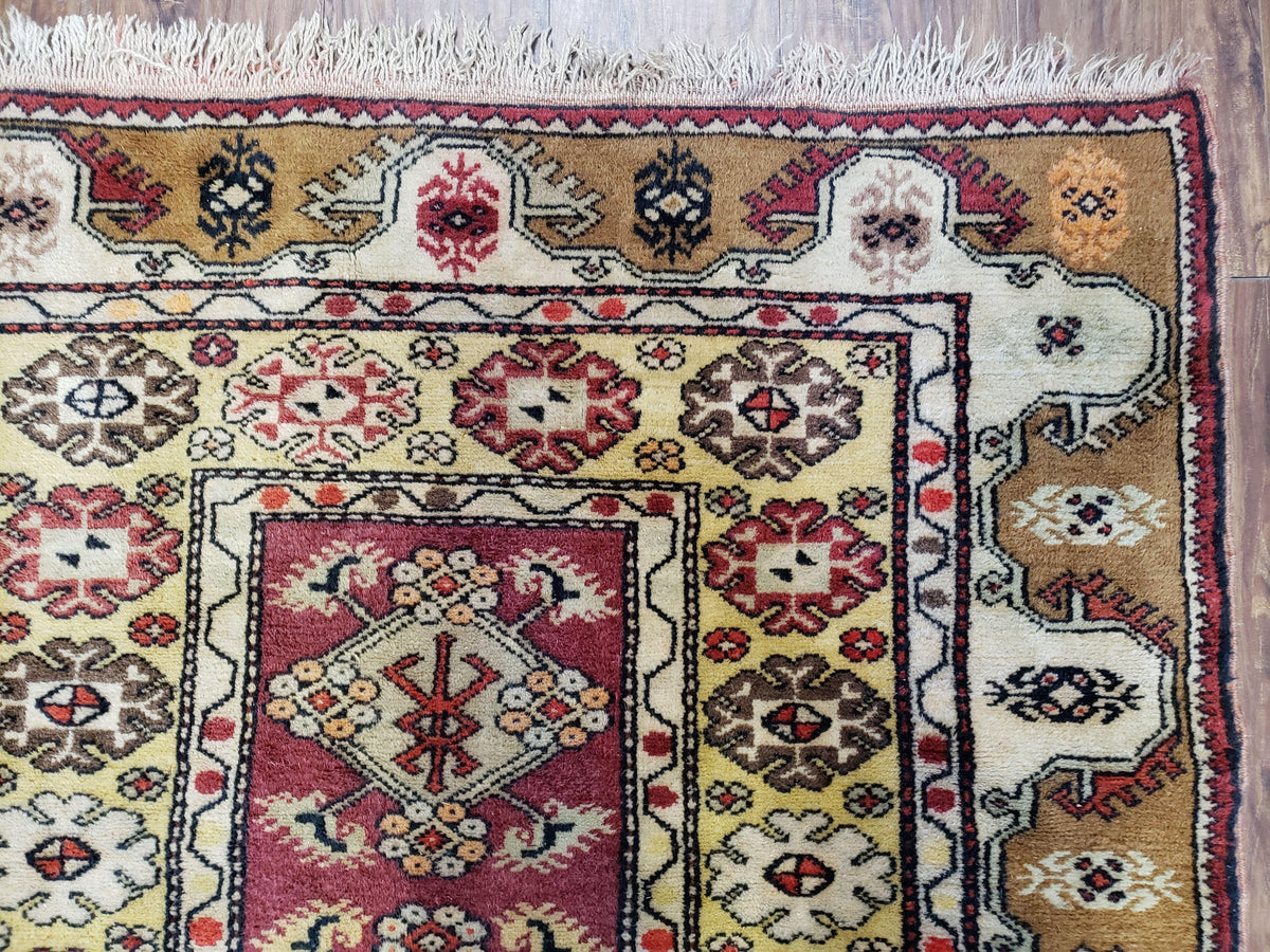 Turkish Caucasian Rug 4x7, Wool Turkish Talish Carpet, Geometric Rug - Jewel Rugs, view 8