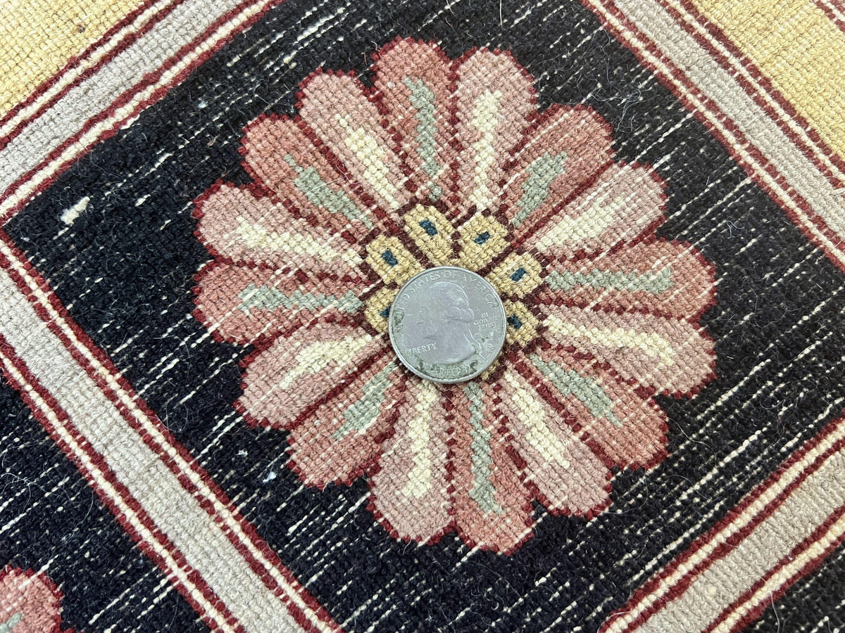 Pakistani Rug 6x9, European Aubusson Design, Wool Handmade Vintage Carpet, Dark Red, 6 x 9 Medium Sized Rug - Jewel Rugs, view 11