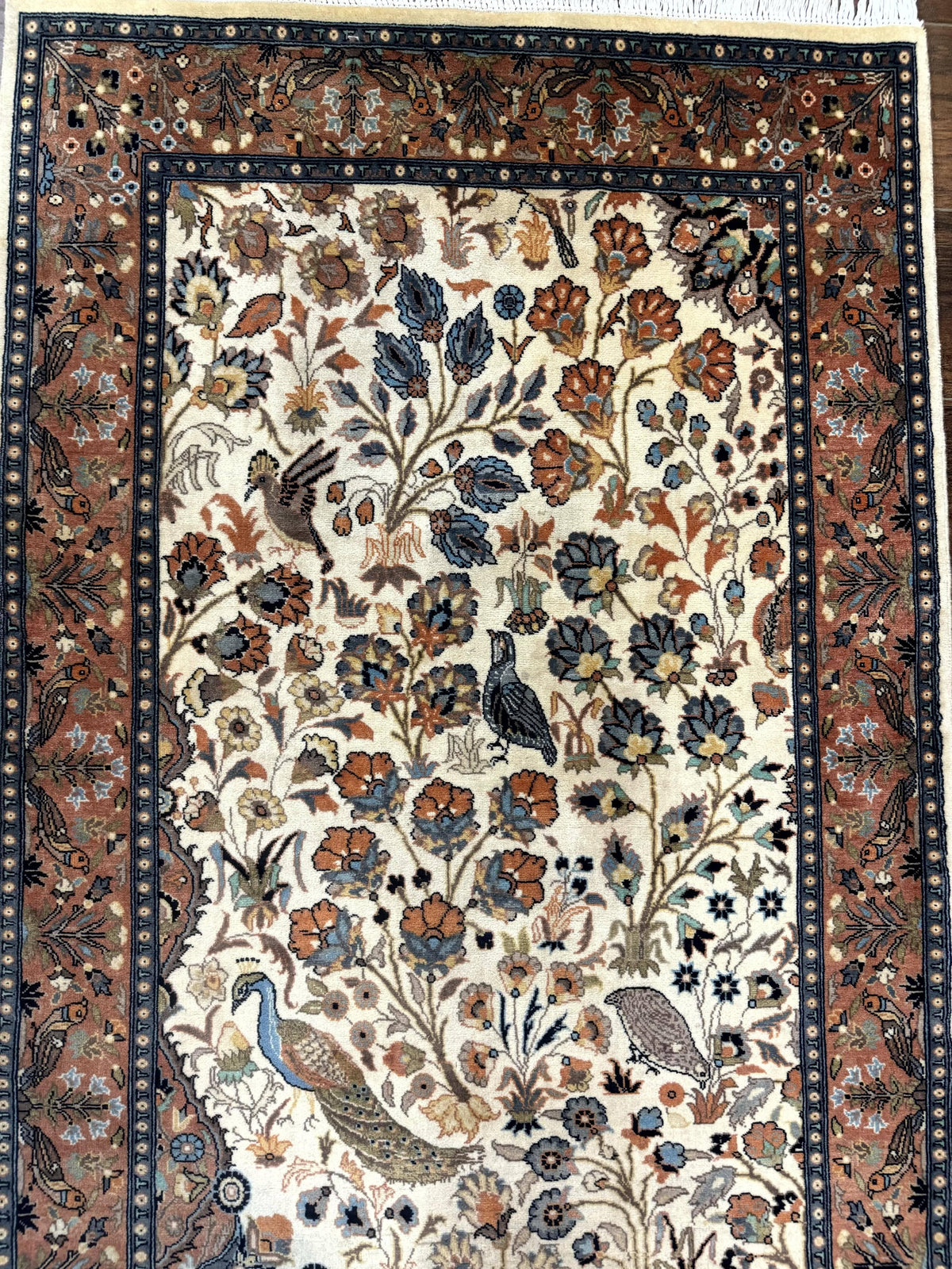 Small Pak Persian Rug 3x5, Peacock Birds Floral - Jewel Rugs, view 3
