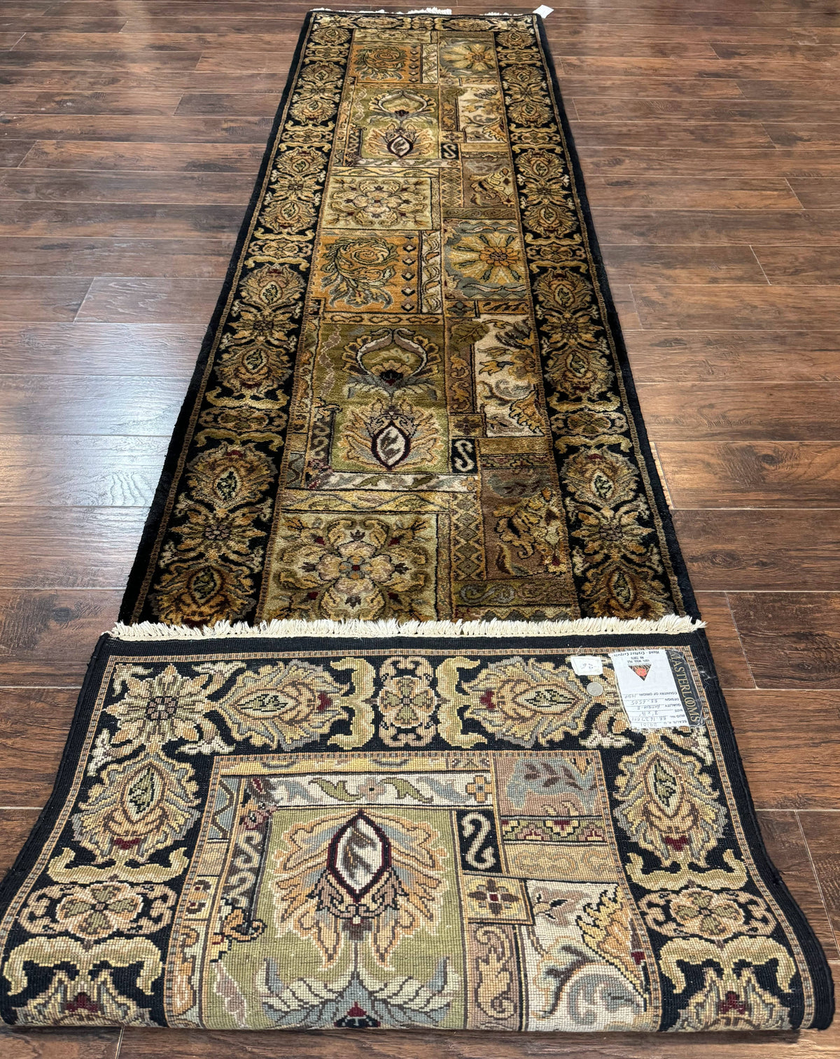 Indian Runner Rug 3x14, Panel Design, Oriental Carpet for Hallway - Jewel Rugs, view 11