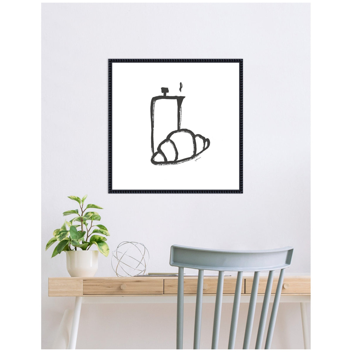 Breakfast Club No. 2 by Gabrielly Guedes Framed Canvas Wall Art Print