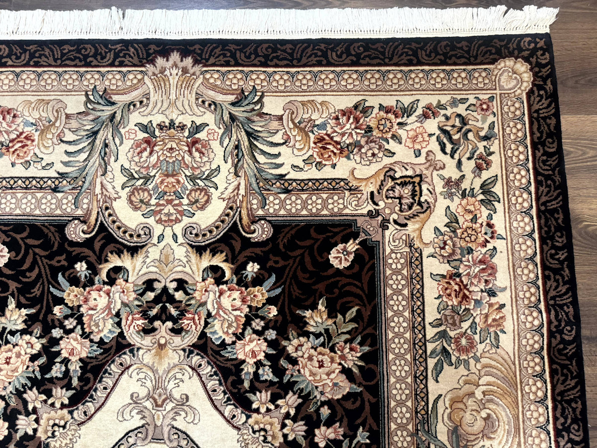 Aubusson Rug 6x9, European Design, Fine 170 KPSI, Elegant Carpet - Jewel Rugs, view 7