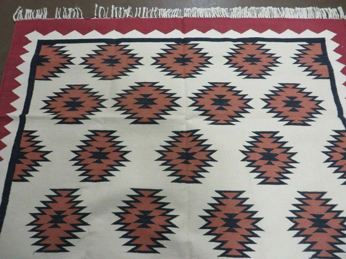 5' X 8' Hand Woven Wool Rug Contemporary Kilim Dhurrie Modern Oriental Area Rug - Jewel Rugs, view 3
