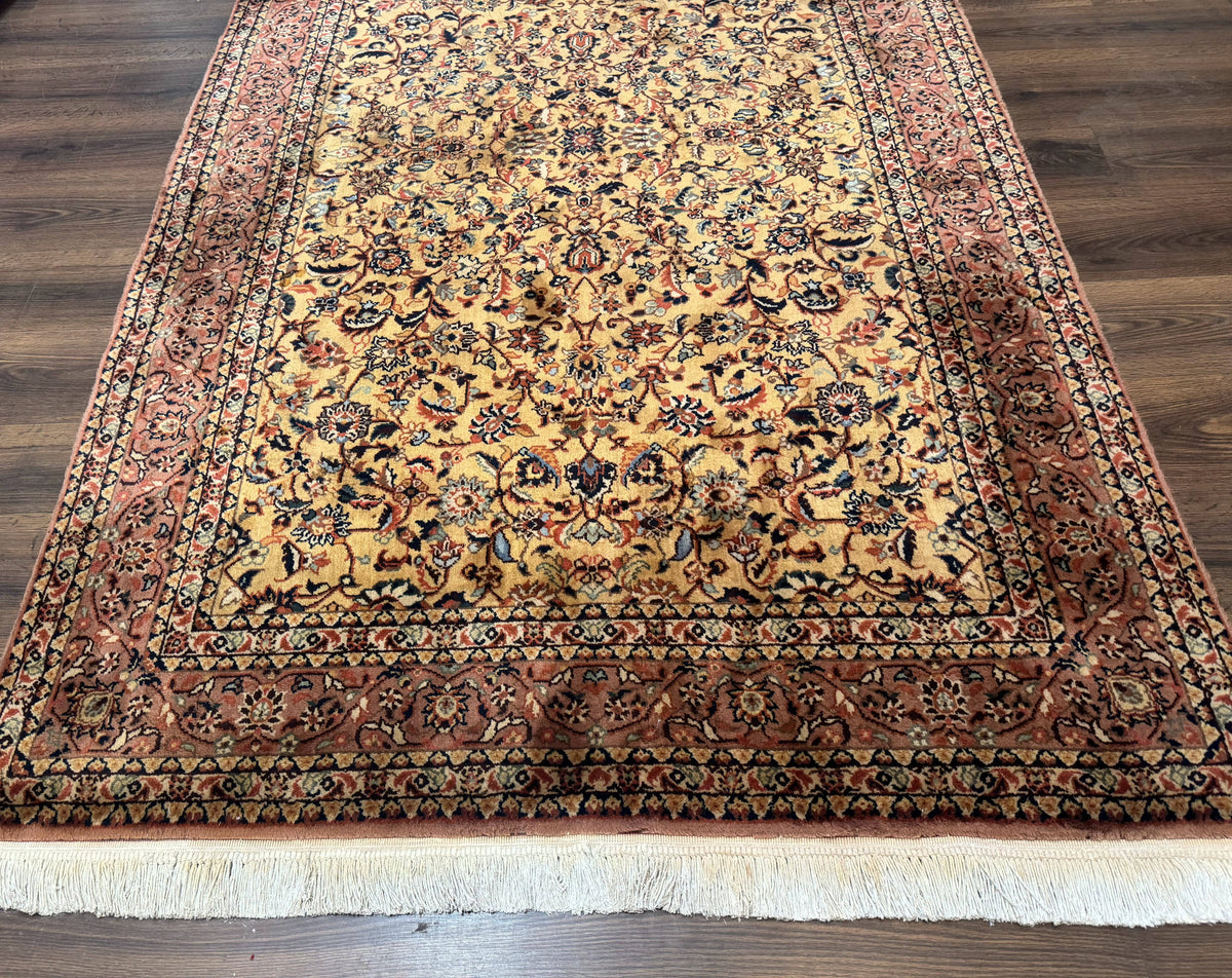 Indo Persian Rug 5x8, Light Tan/Camel, Allover Design - Jewel Rugs, view 5