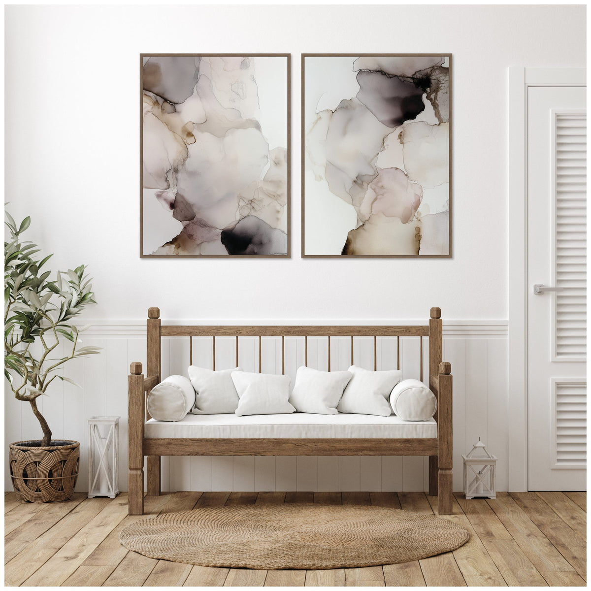 Smoke No. 1 & No. 2 2 Piece Framed Canvas Wall Art Set by Amy Lighthall
