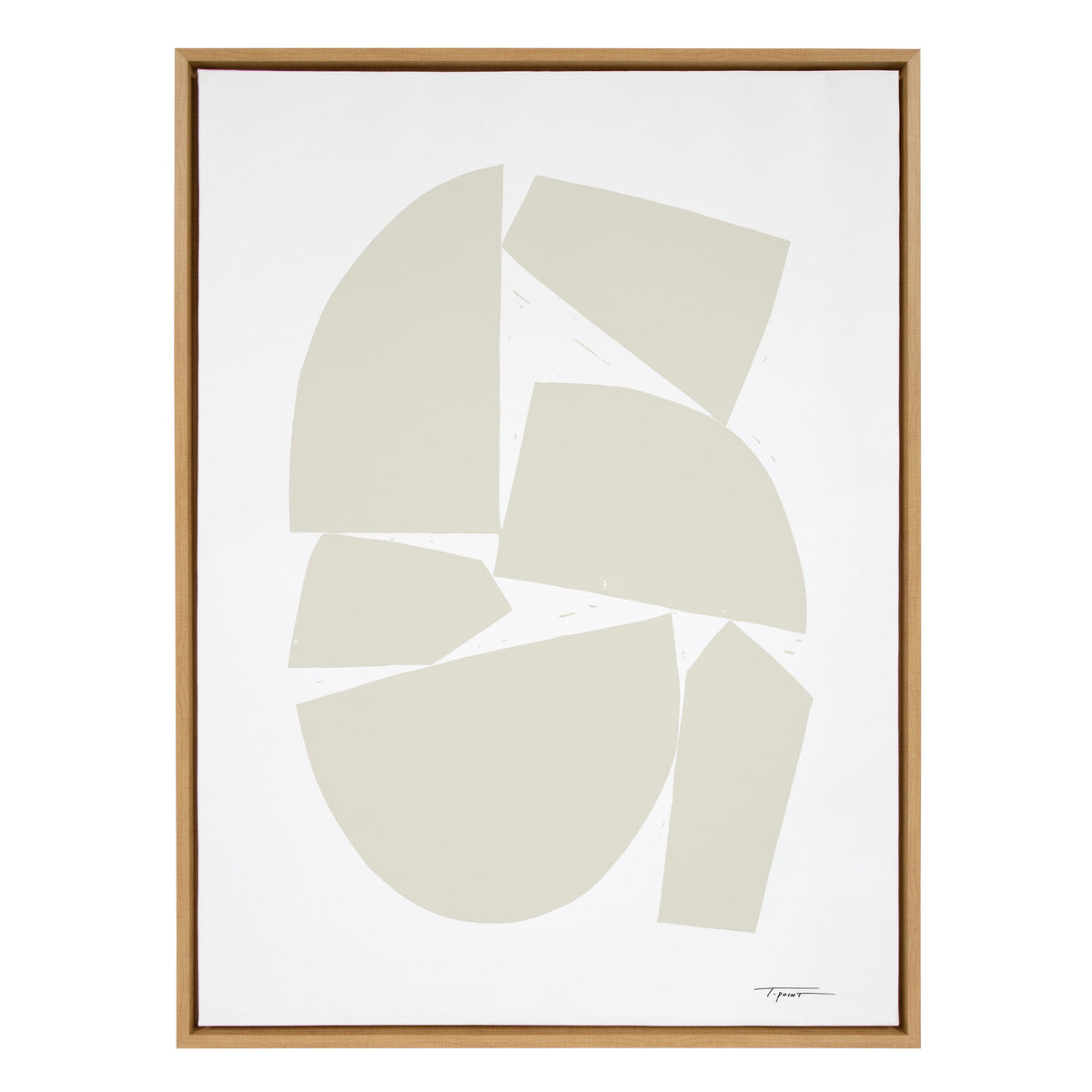 Sylvie Constructed I Neutral Framed Canvas by Statement Goods