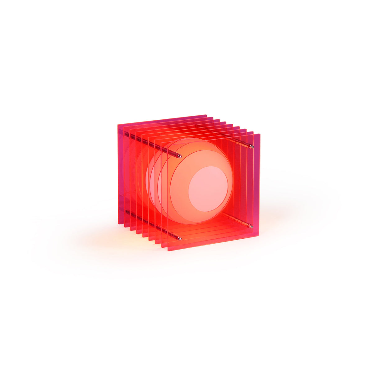 Lớp small square in electric pink acrylic - BằNG