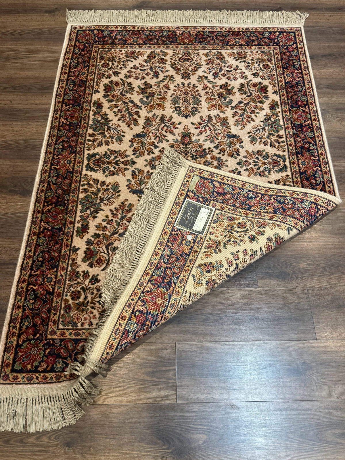 4x6 Karastan Rug Ivory Sarouk #760, Wool Vintage Original 700 Series - Jewel Rugs, view 12