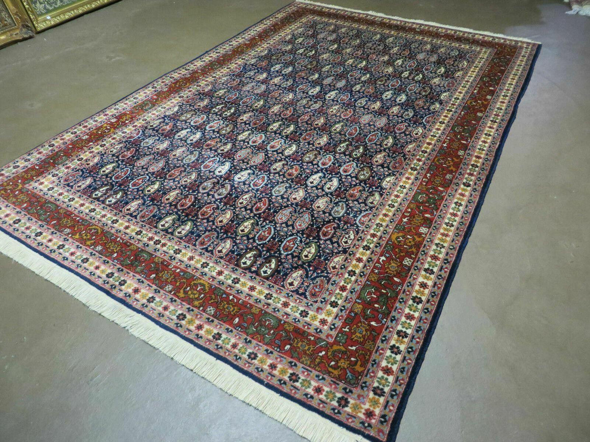 6' X 9' Vintage Fine Handmade India Paisley Rug Hand Knotted Carpet Organic Dye - Jewel Rugs, view 2