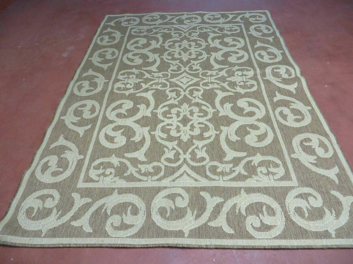 5' X 7' Machine Made Natural Fiber Jute Kilim Two Sided Rug Carpet Flat Weave Contemporary Design - Jewel Rugs, view 9