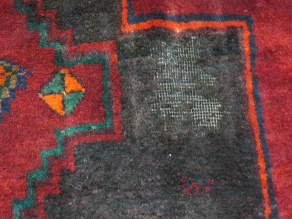 4' X 8' Antique Handmade India Geometric Oriental Wool Rug Veg Dyes Nice - Jewel Rugs, view 6