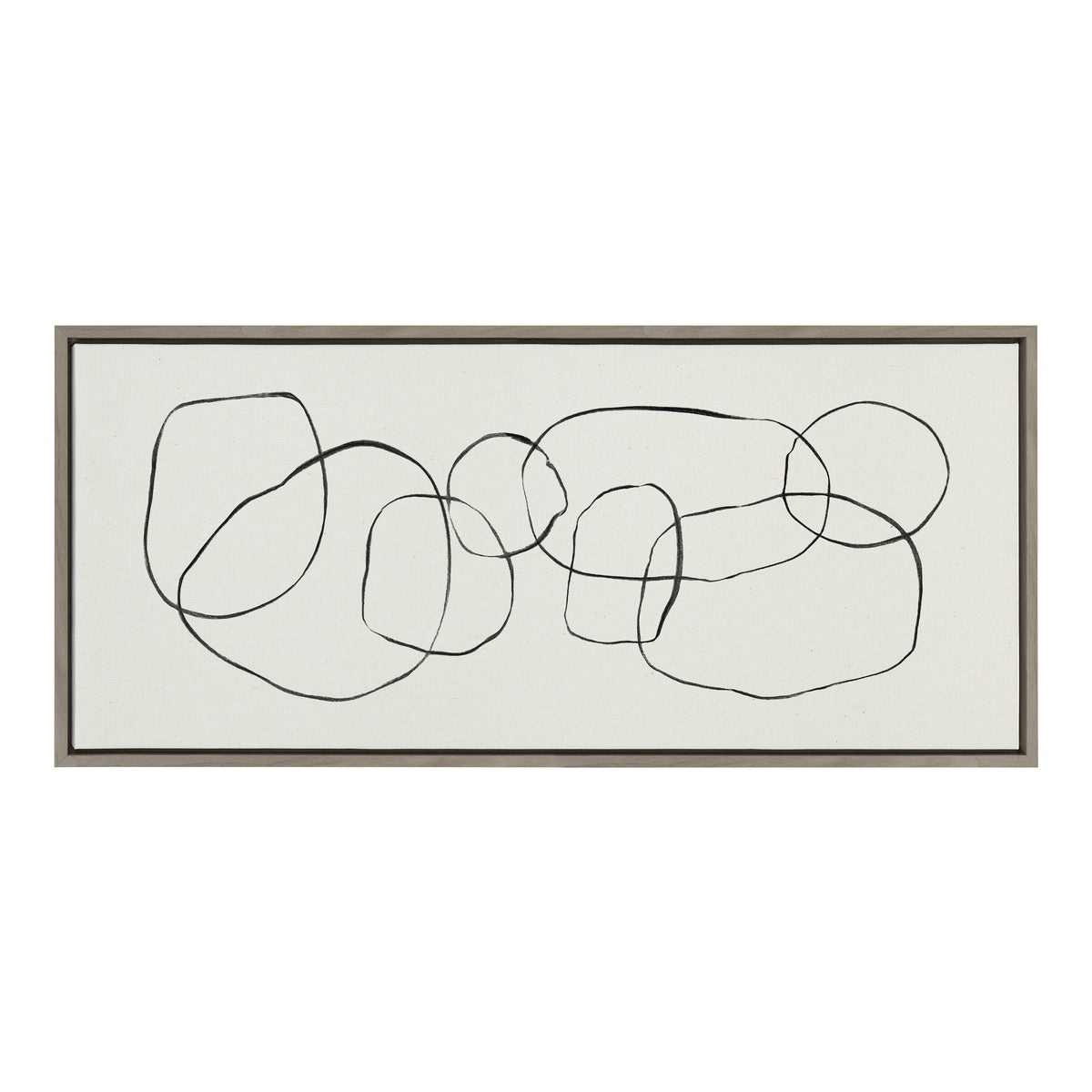 Sylvie Dancing Circles Framed Canvas by Teju Reval