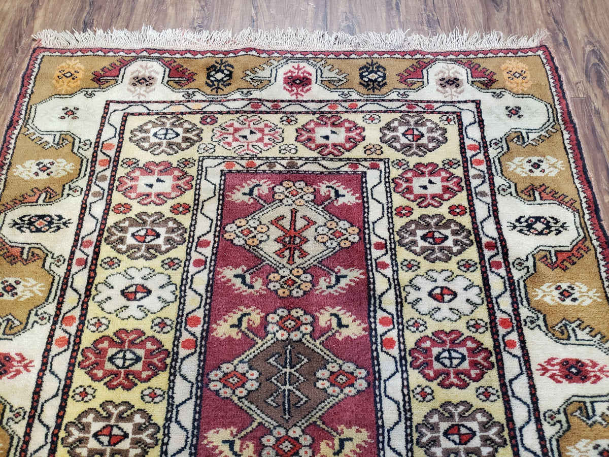 Turkish Caucasian Rug 4x7, Wool Turkish Talish Carpet, Geometric Rug - Jewel Rugs, view 4