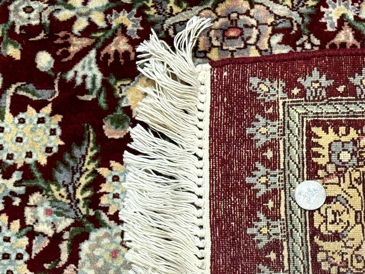 Burgundy Persian Rug 8x10, Pak Persian Floral Carpet, Very Fine 300 KPSI - Jewel Rugs, view 10