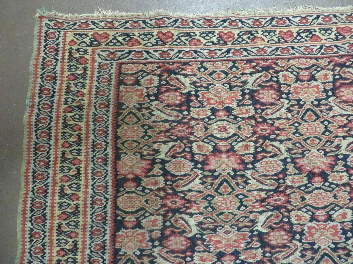4' X7' Antique Handmade Turkish Wool Kilim Soumak Flat Weave Rug Tribal Organic - Jewel Rugs, view 7