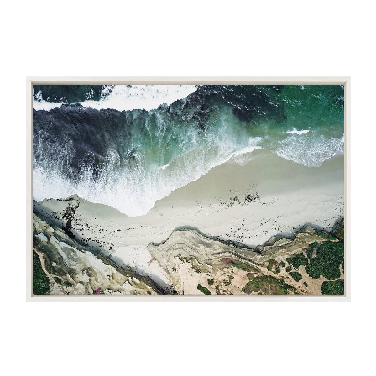 Sylvie La Jolla Curves Framed Canvas by Rachel Bolgov