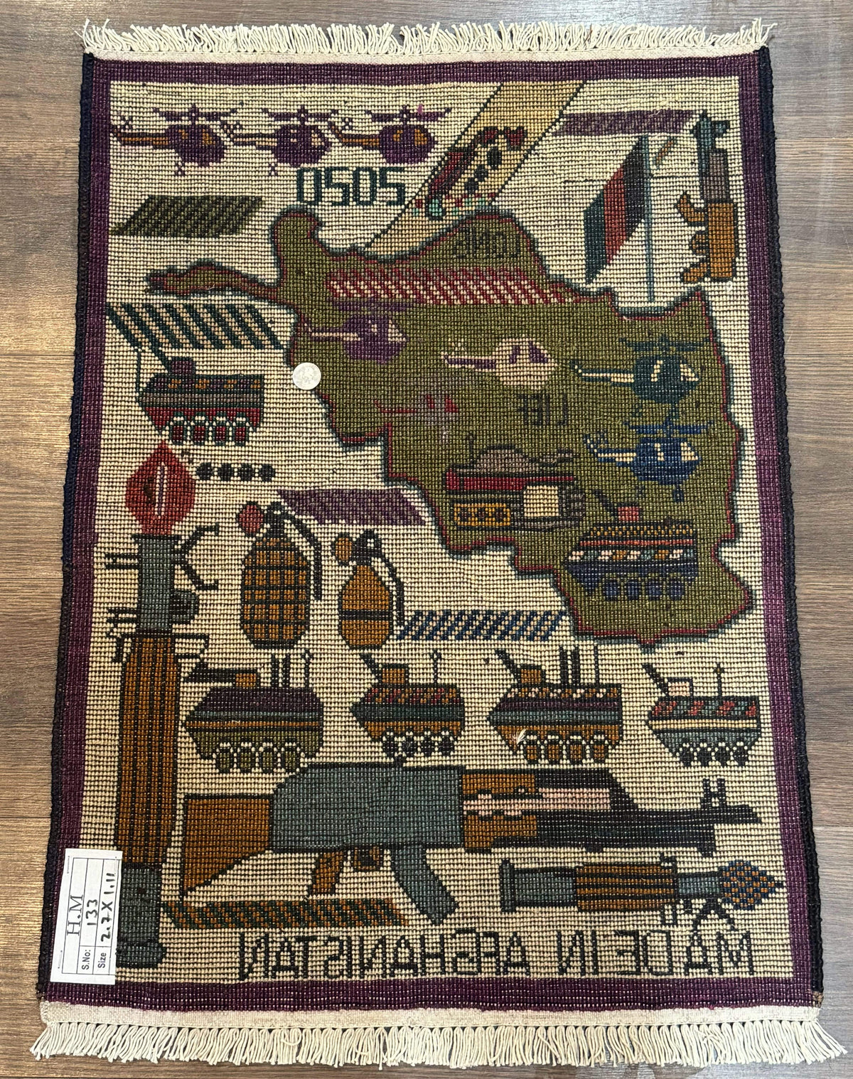Small Afghan War Rug, Collectible, Wool - Jewel Rugs, view 11