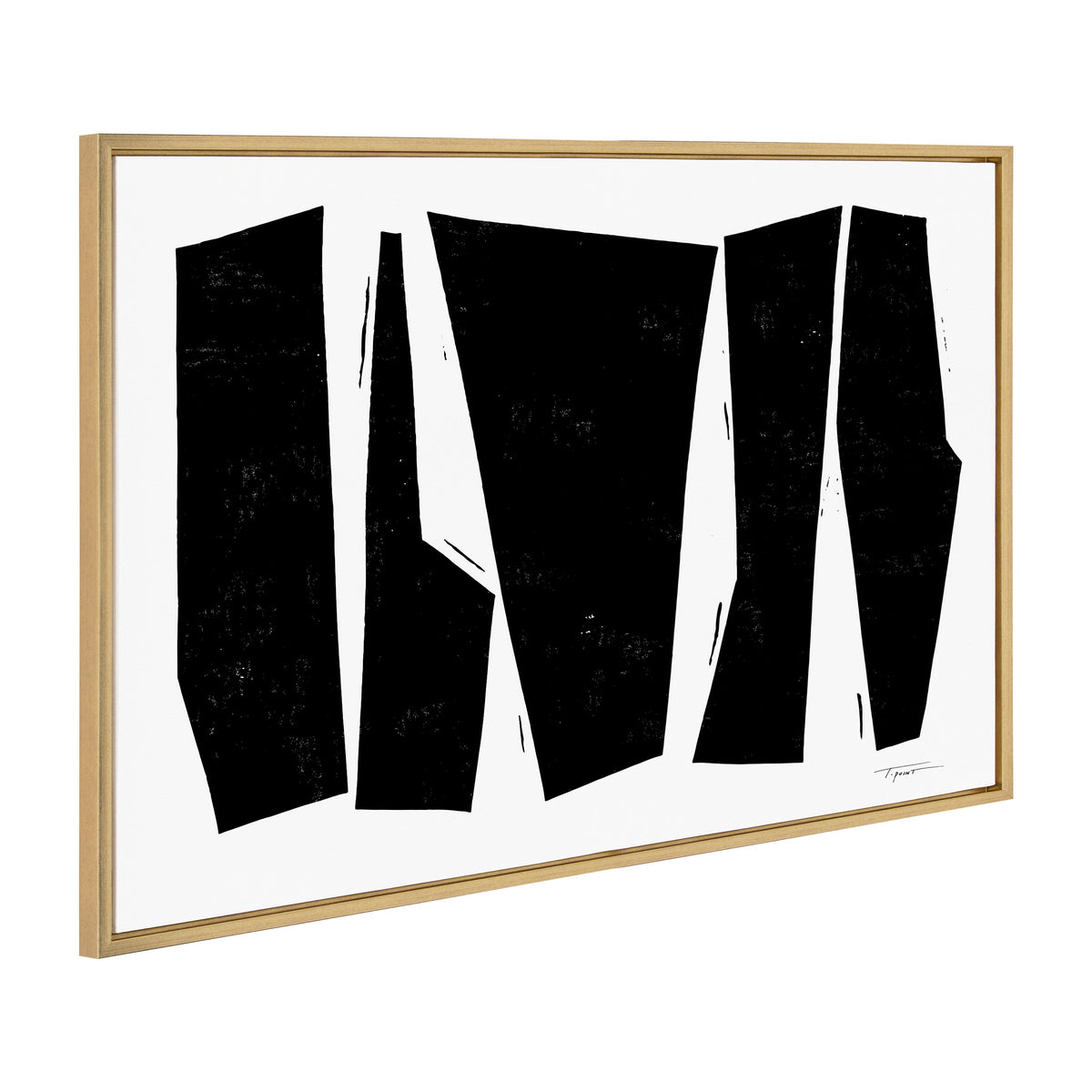 Sylvie Colliding Shapes Framed Canvas by Statement Goods