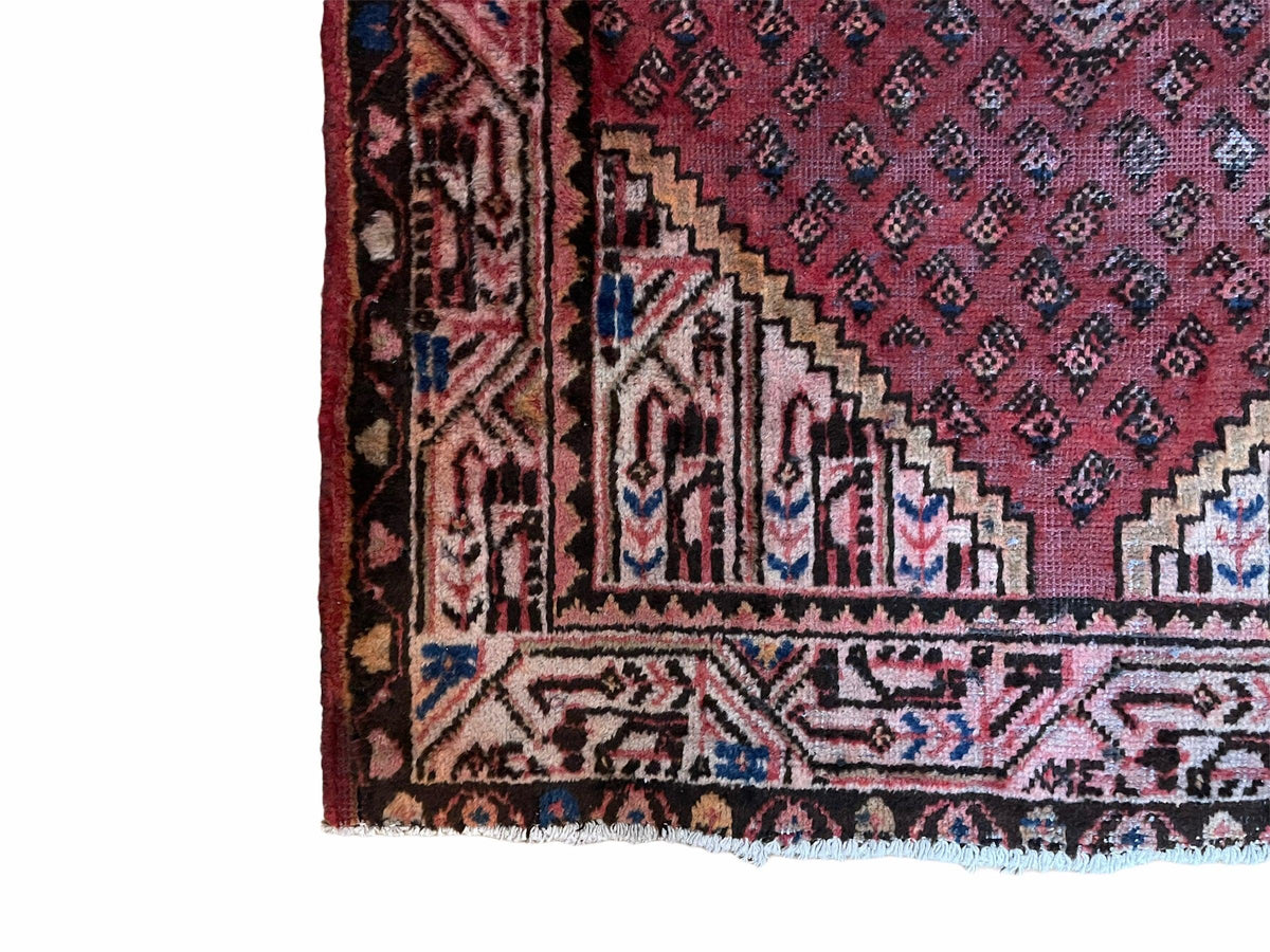 4x6 Antique Rug Handmade Wool Rug Organic Dyes Red Ivory Red Tribal Rug Boho Rug - Jewel Rugs, view 9