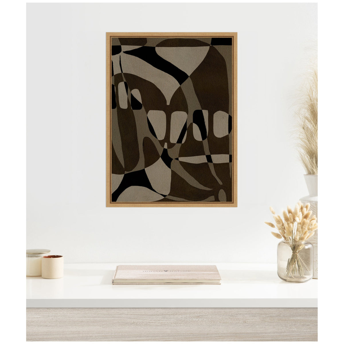 Sylvie Contour 1 Framed Canvas by Shatha Al Dafai