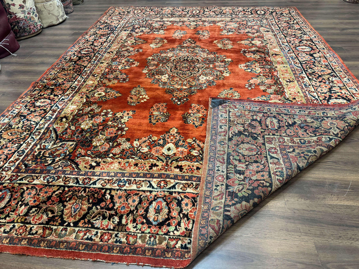 Antique Persian Sarouk Rug 9x12 - Jewel Rugs, view 10