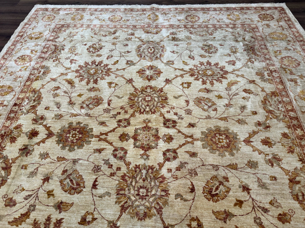 Pakistani Peshawar Rug 8x10, Pak Persian Traditional Oriental Carpet, Handmade, Wool, Allover Pattern - Jewel Rugs, view 8