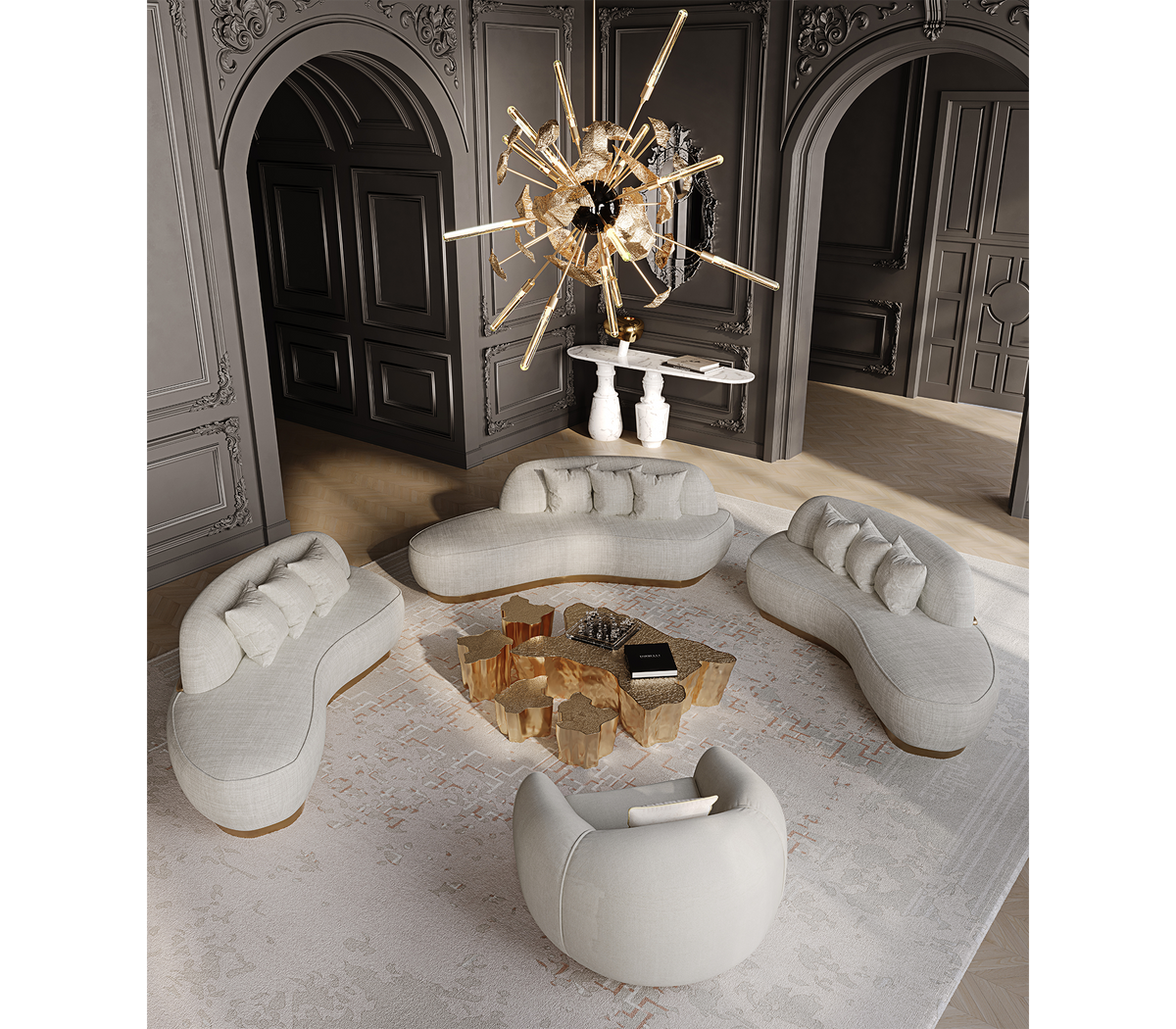 Eden Calacatta Marble Center Table by Boca do Lobo – view 9