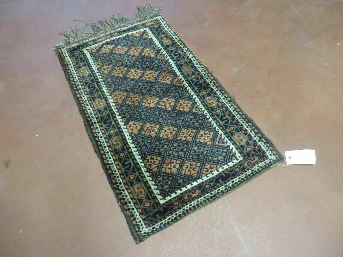 2' X 3' Antique Handmade Pakistani Bokhara Turkoman Balouchi Wool Rug Mat Nice - Jewel Rugs, view 3