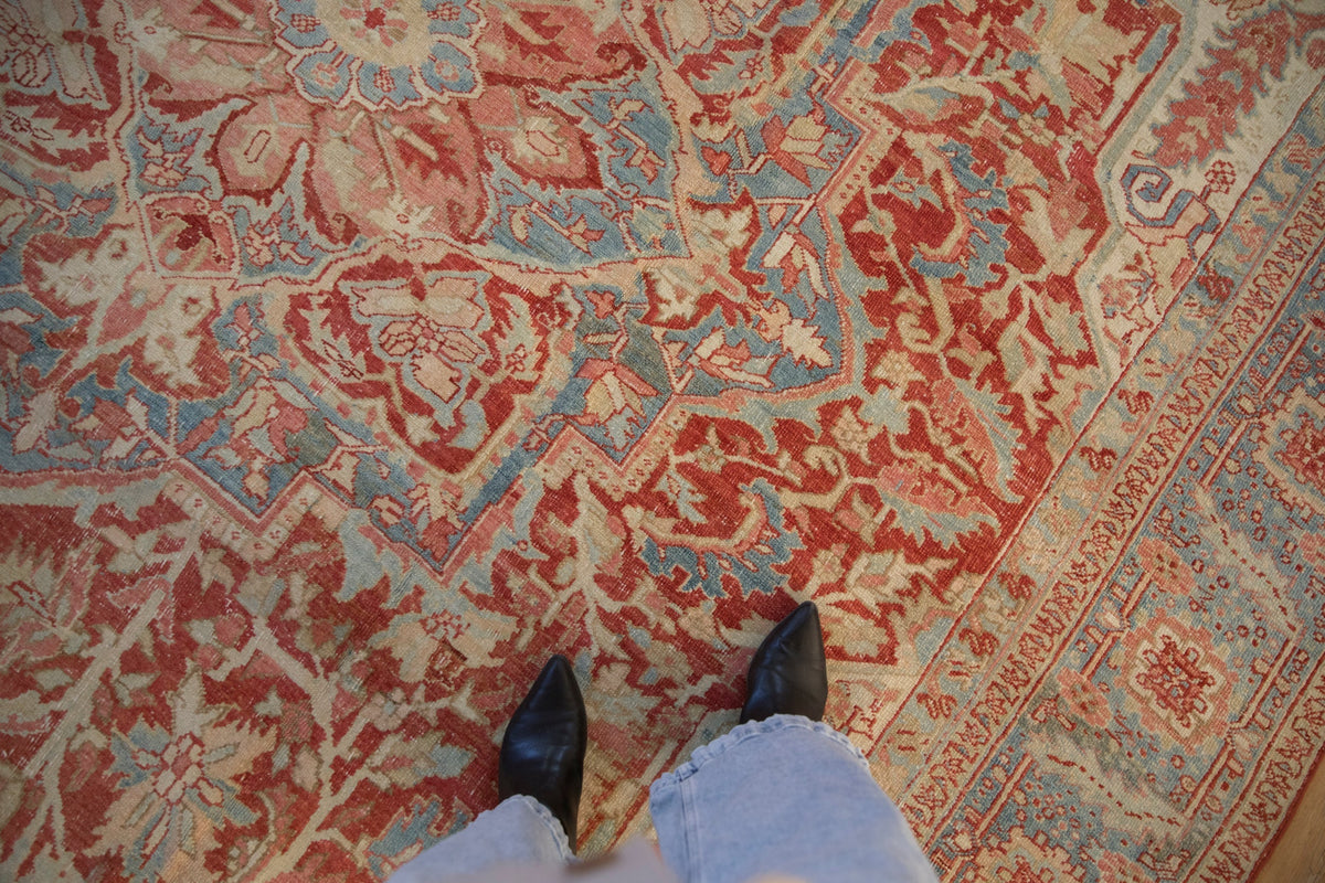 10x13 Vintage Distressed Heriz Carpet