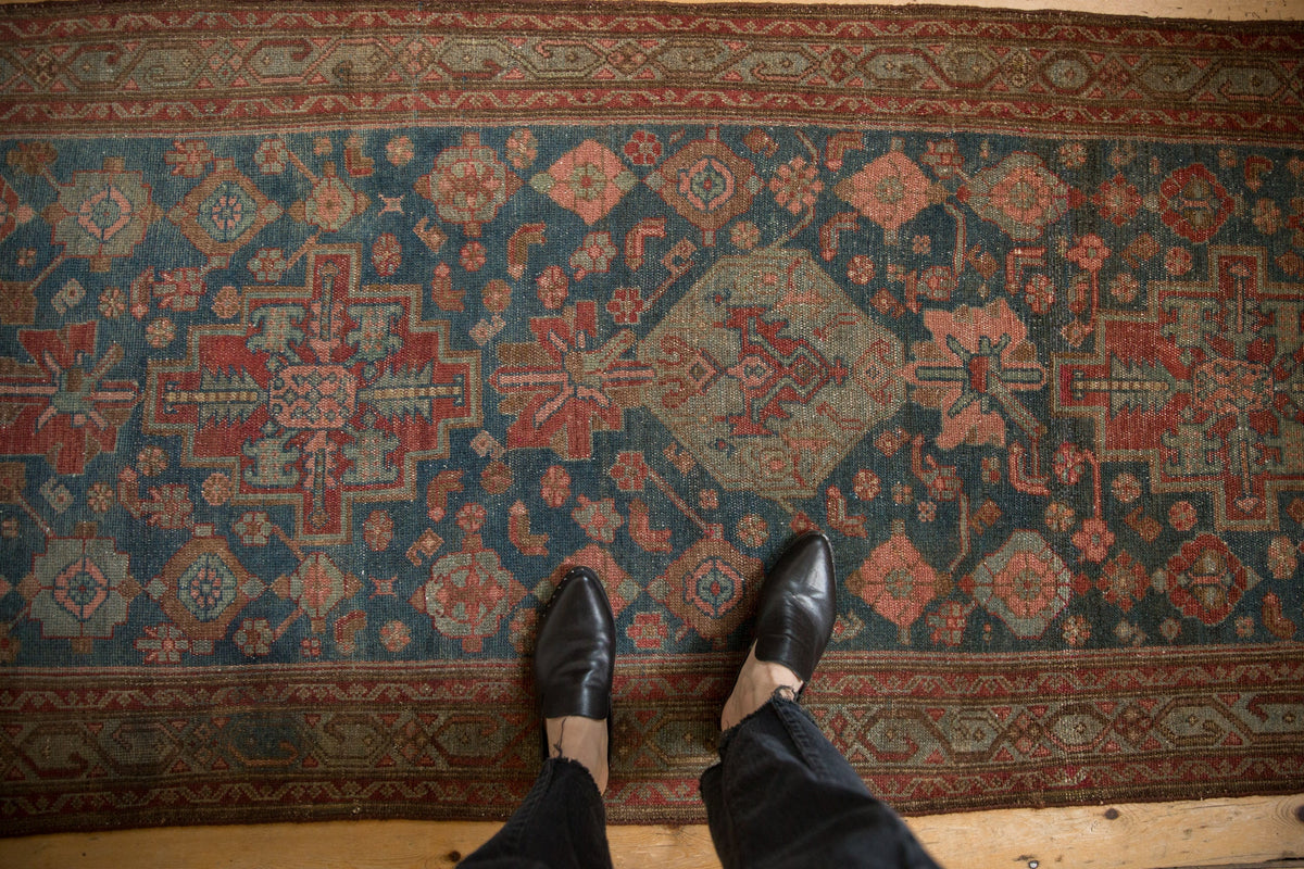 3.5x15.5 Vintage Distressed Malayer Rug Runner