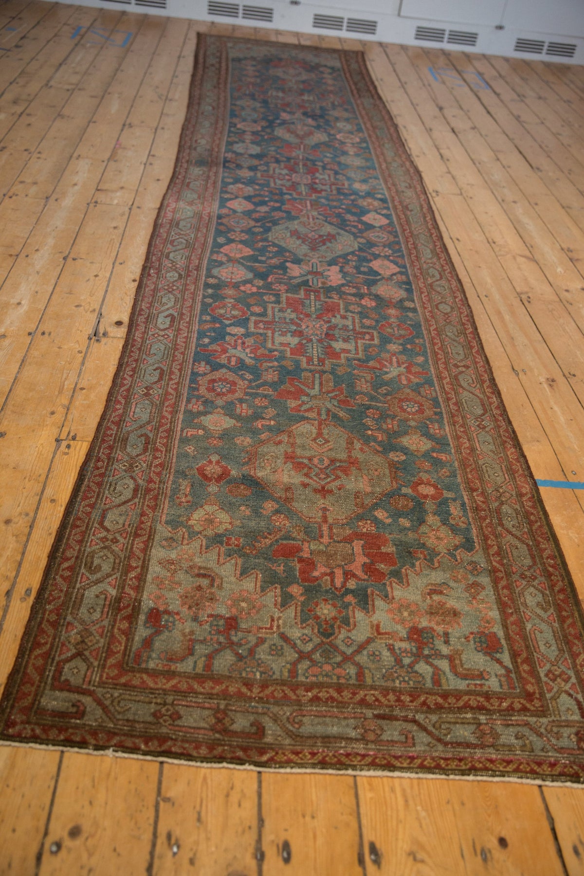 3.5x15.5 Vintage Distressed Malayer Rug Runner