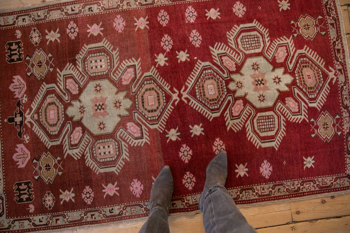 3.5x5.5 Vintage Distressed Caucasian Rug
