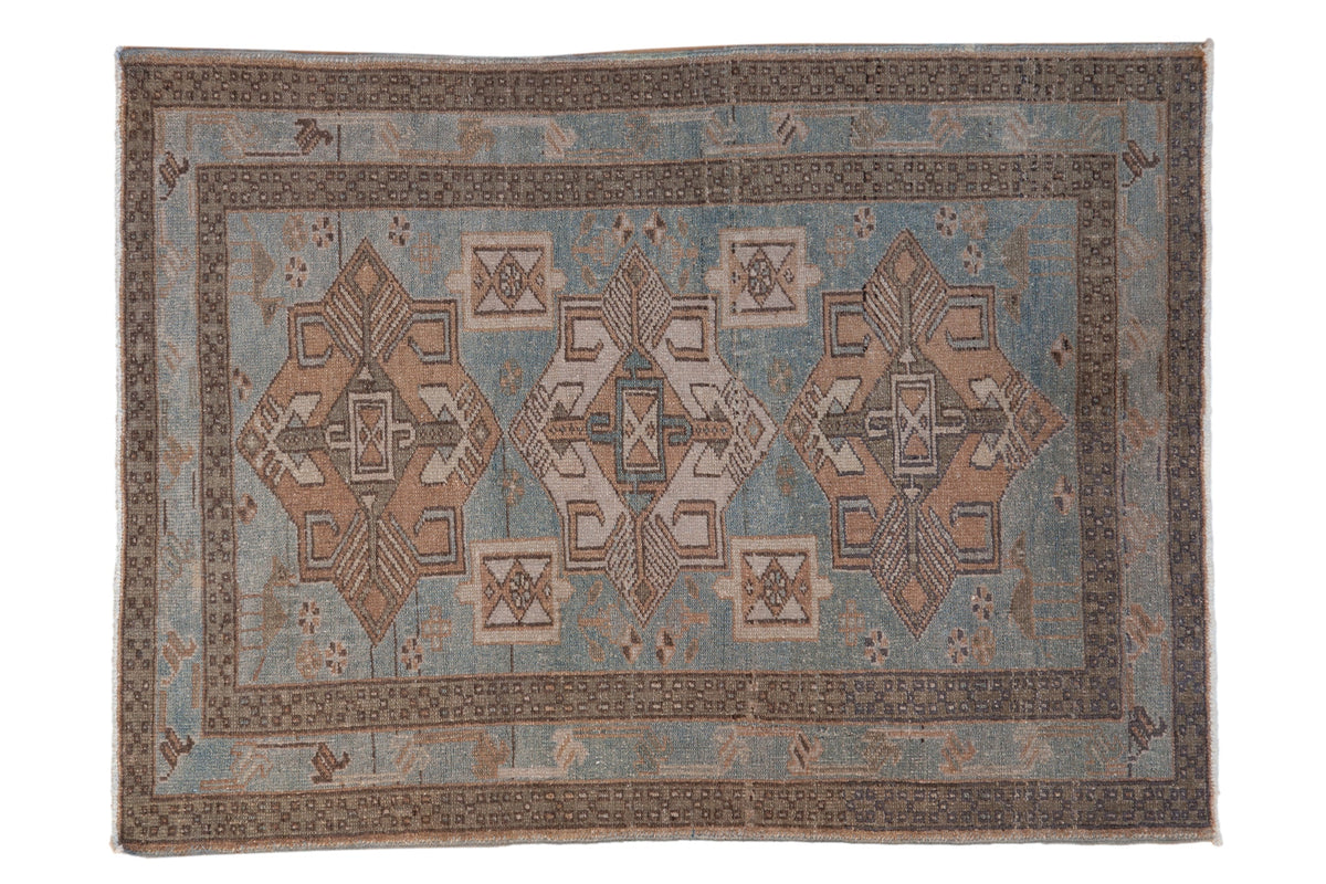3.5x5 Vintage Distressed Hamadan Rug