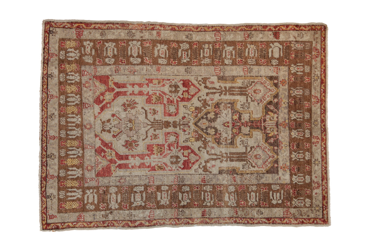 3.5x5 Vintage Distressed Anatolian Rug