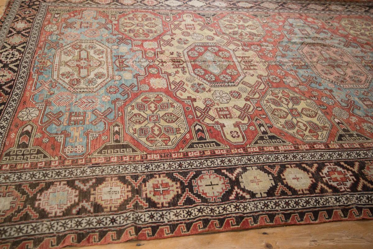 7x10 Antique Caucasian Soumac Carpet