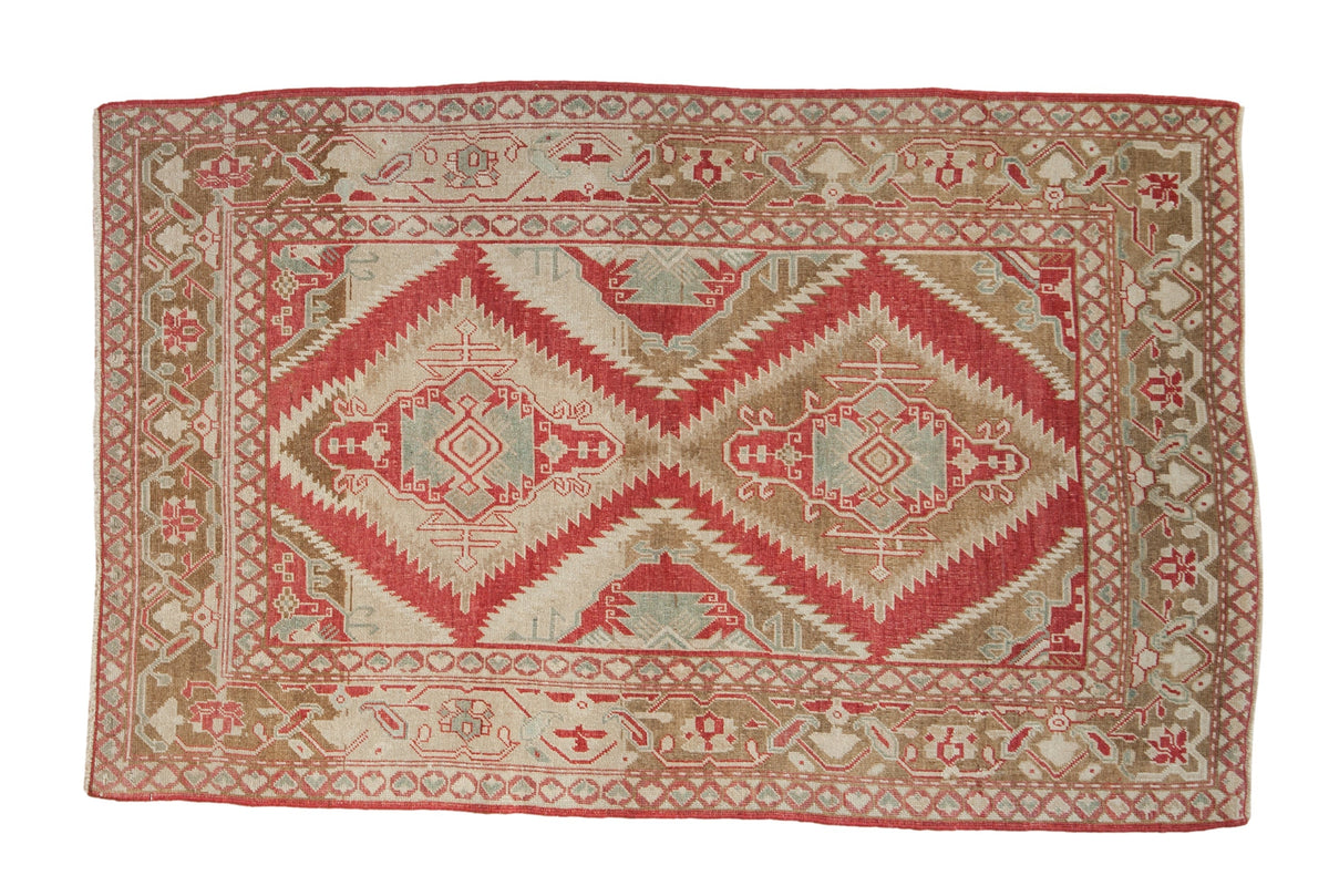 3.5x5.5 Vintage Distressed Caucasian Rug